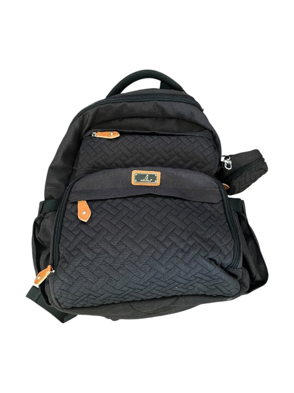 BabbleRoo Black Diaper Bag Backpack Large Capacity Travel Baby Bag